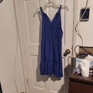 Mossimo Supply Co. Blue Sleeveless V-Neck Sundress